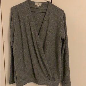 Size S grey wrap top